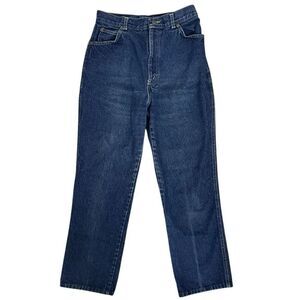 Chic Jeans Womens Size 12 Short Straight Leg Blue Denim Mid Rise